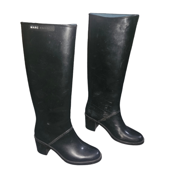 Vtg Marc Jacobs | Logo plaque | Rubber Rain boots | Made in Italy | 90s - Picture 7 of 12